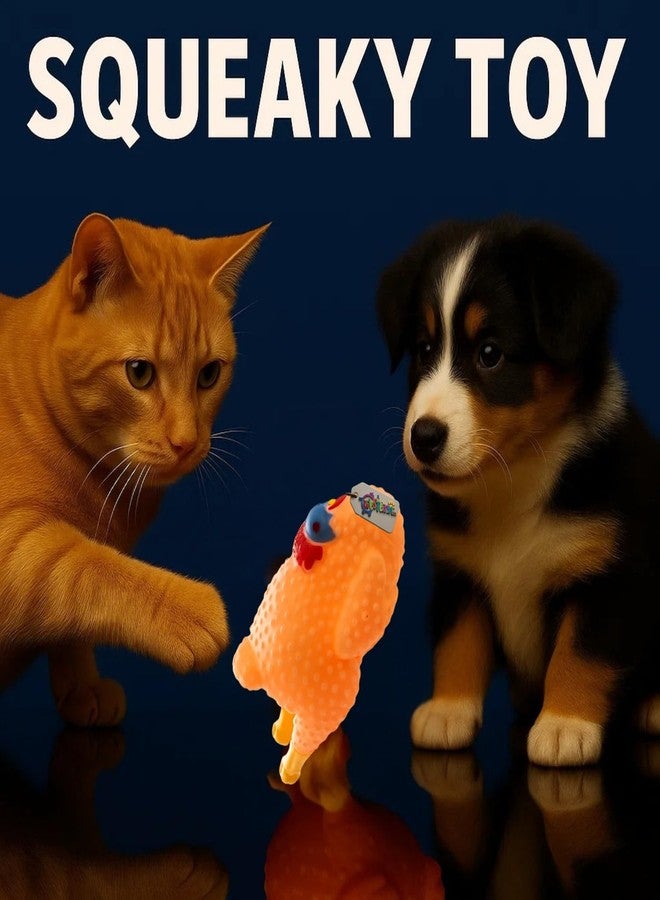 Western Era Turkey Chicken Squeaky Dog Toy | Realistic Roasted Bird Design | Fun Chew & Play Toy for Dogs | Soft Rubber Squeaker Toy for Puppies, Small & Medium Breeds | Fetch & Stress Relief - Image 2